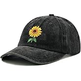 Waldeal Women's Sunflowers Baseball Cap Adjustable Distressed Vintage Summer Dad Hat