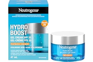 Neutrogena Hydro Boost Gel Cream with SPF 25 - Broad Spectrum UVA/UVB Protection & Hyaluronic Acid - Lightweight Oil-Free Fac