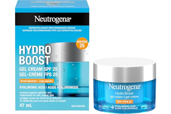 Neutrogena Hydro Boost Gel Cream Face Moisturizer with Sunscreen SPF – Hyaluronic Acid for Hydrated Skin – Fast Absorbing, Oi