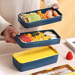 Iteryn Stackable Bento Box Lunch Box, Wheat