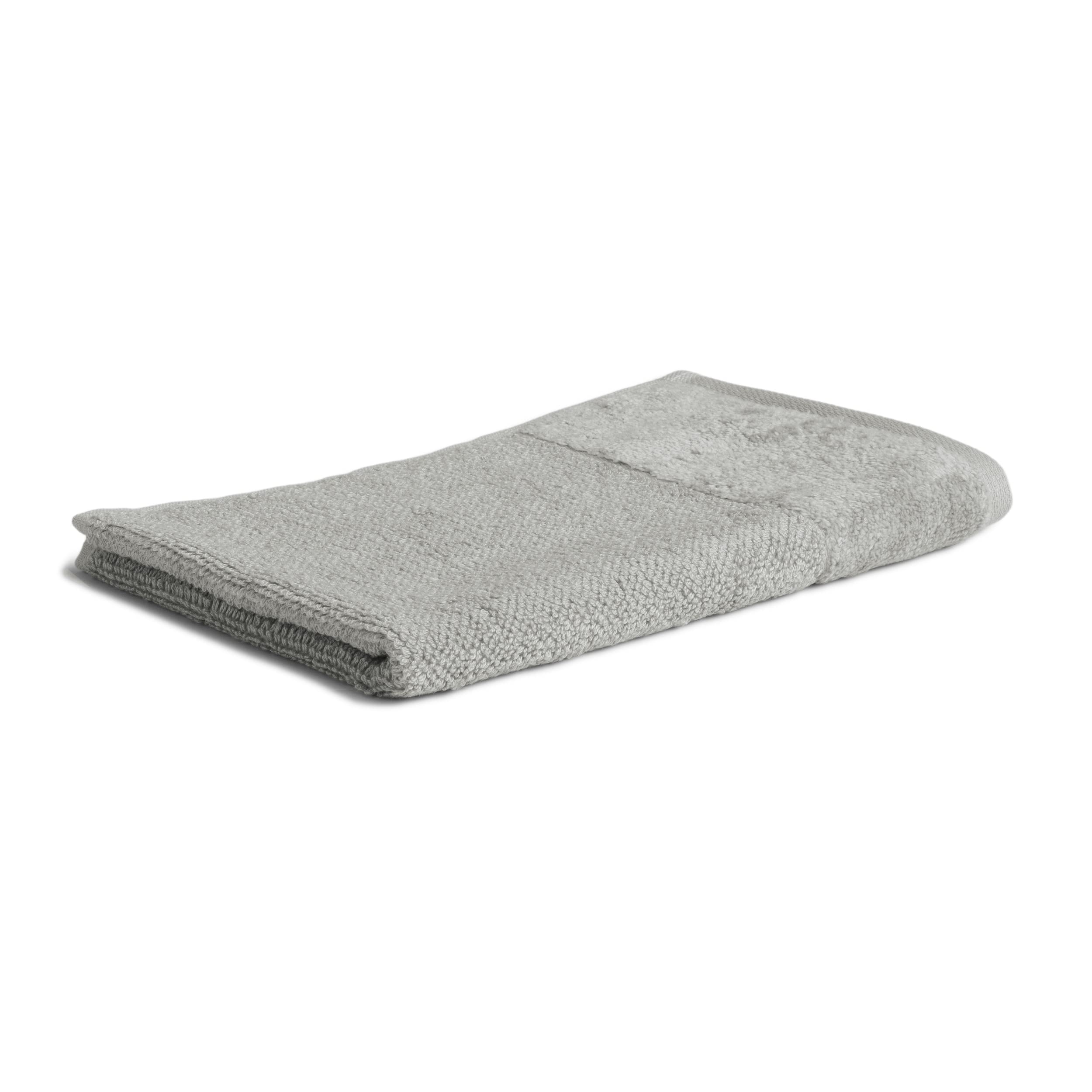Möve Bamboo Luxe guest towel 30 x 50 cm made of 60% cotton / 40% viscose from bamboo cellulose, silver grey