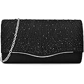 TINDTOP Clutch Purses for Women, Formal Evening Bags Suede Shoulder Envelope Party Handbags Wedding Cocktail Prom Clutches