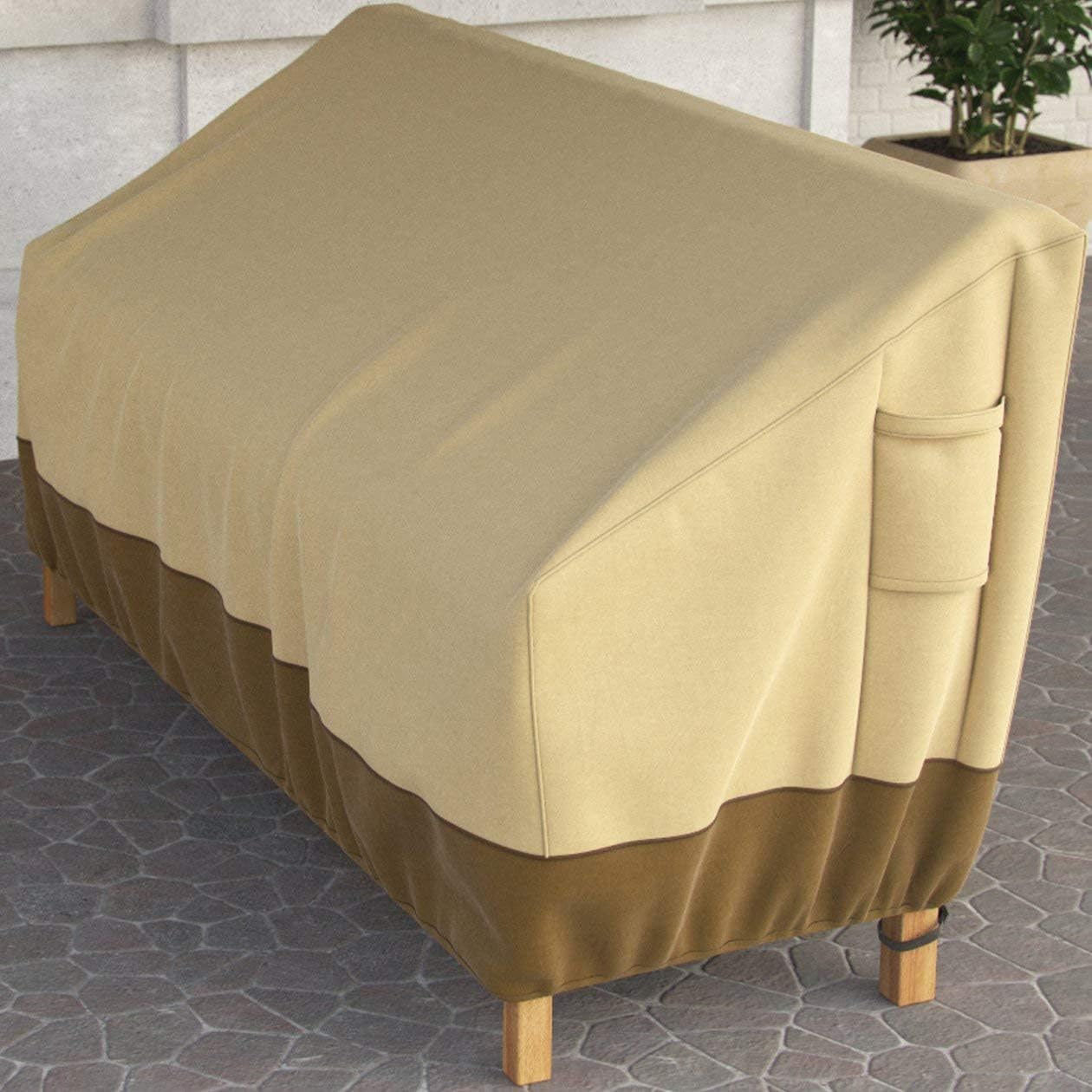 Dura Covers Outdoor Patio Waterproof Cover for Loveseat, Sofa, Bench-58 Inch Heavy Duty Fade Proof with Leg Clips