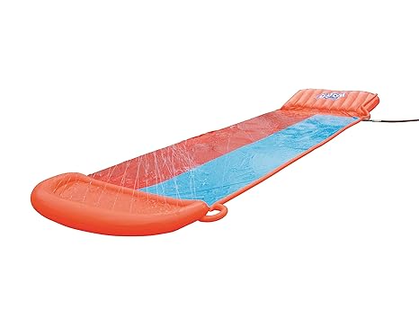 Bestway H2oGo Doppel-Wasserrutsche, mit aufblasbarer Startrampe, Double Ramp, 549 cm
