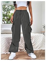 SweatyRocks Women's Drawstring Elastic Waist Loose