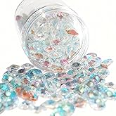 Troyune 200pcs 14mm Crystal Glass Octagon Beads with 2 Holes, Faceted Prism Spacer for DIY Jewelry Making, Chandelier Replacement, Suncatcher, Lamp Hanging Ornaments and Pendant Crafts