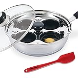 Egg Poacher - Eggssentials Poached Egg Maker, Stainless Steel Egg Poaching Pan, Poached Eggs Cooker Food Grade Safe PFOA Free