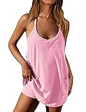 Womens Athletic Dress Hot Shot Mini Dress Built in