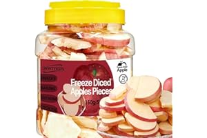 LWWTYKSPL Freeze Dried Apples, 150g 5.29oz Apple Crisps, Freeze Dried Fruit, Fruit Snack, No Added Sugar, Natural, for Cereal, Yogurt, Cake, Holiday Gifts, Healthy Snack, Premium Freeze-Dried Fruits, (Apple)