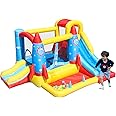 AirMyFun Inflatable Bounce House,Bouncy Castle with Air Blower,Play House with Ball Pit,Inflatable Kids Slide,Jumping Castle with Carry Bag(Rocket Theme)