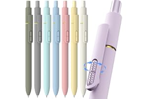 8-Pack Gel Pens, 0.5mm Black Ink Pens Fine Point Smudge-Proof & Fast-Drying, Smooth Ink Retractable Pen for Left Handed Schoo