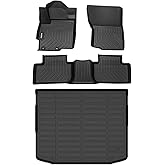 Binmotor-Floor Mats & Cargo Liner for Mitsubishi Outlander Sport 2011-2024 2025 (Onlyfor 5 Seater), All Weather Car Floor Mat for Outlander Sport Accessories TPE Liners Cargo Trunk Mat