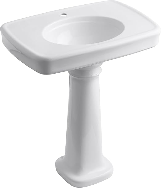 Kohler K 2347 1 0 Bancroft Pedestal Bathroom Sink With Single Hole