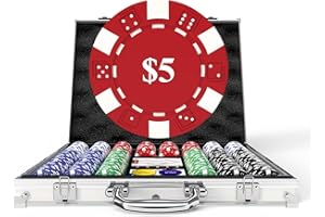 HEITOK 500PCS Poker Set with Denominations, 11.5g Numbered Poker Chips Set with Case for Texas Hold'em & Blackjack, Value Poker Set, Denominated Chips Set for Adults