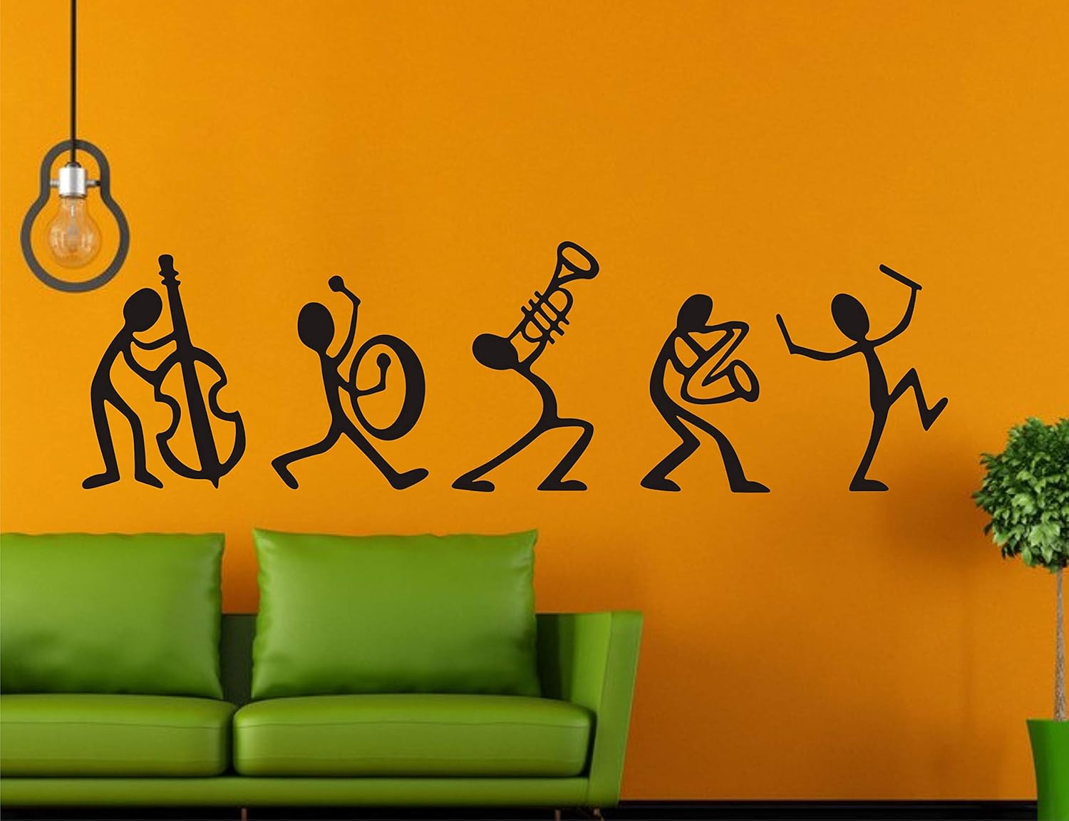Buy Wall Guru Stick Figure Marching Band Wall Art Wall Decal And Wall Sticker Vinyl Size 59 143 Cm Online At Low Prices In India Amazon In