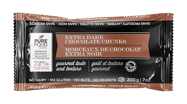PURE FOOD BY ESTEE NON-DAIRY DARK CHOCOLATE CHUNKS, 200 GR