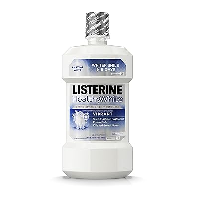 Listerine Healthy White Anticavity Mouthrinse, 32 Fl Oz (32 ounce 2 Pack)