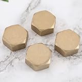 eMagTech 4pcs 1/2" Brass Blanking Hose Cap Nut Rubber Washer Female Pipe view 7