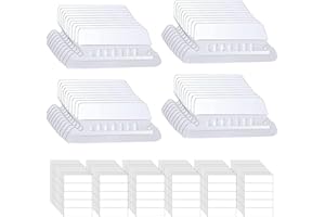 120 Set Hanging File Folder Tabs, Clear Suspension File Tabs with Repositionable Label Insert, Plastic Filing Cabinet Divider