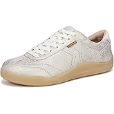 Dr. Scholl's Womens Be True Sneaker Gold Metallic 8 M