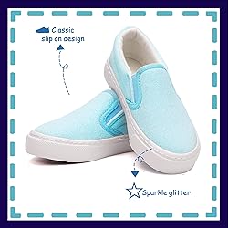 Toandon Little Girls Kids Sneakers Canvas Shoes