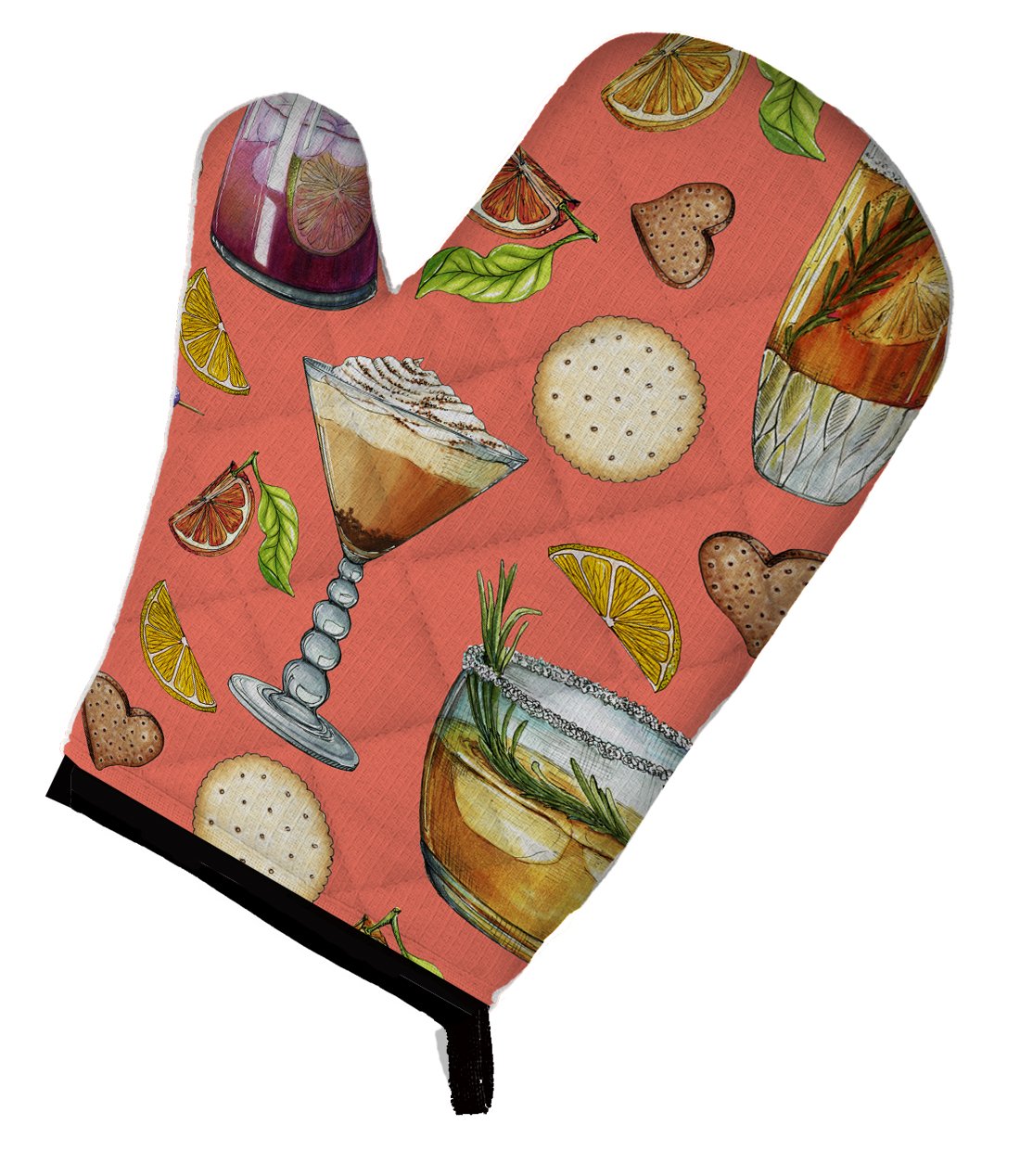 Caroline's Treasures BB5201OVMT Drinks and Cocktails Salmon Oven Mitt, Large, multicolor