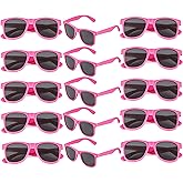 Fsmiling Mens Sunglasses Bulk Neon Sunglasses Pack Cheap Shades Glasses Cool Eyewear Set for Women-15Pack,Hot Pink