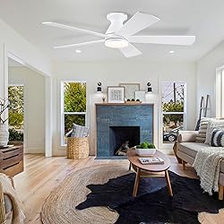 BYKISTOK 52in Ceiling Fans with Lights - White