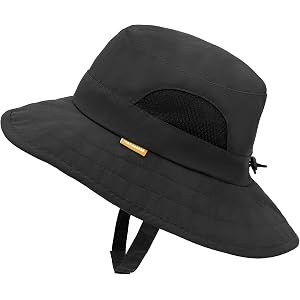 YATANAM Toddler Bucket Hat Waterproof Baby Girl Hats Boy Quick Dry Sun Hat Adjustable Baby Beach Cap Kids Mesh Hats