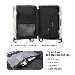 AIWEINY Zipperless Luggage, Polycarbonate Aluminum
