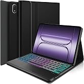 Wineecy Touchpad Backlit Keyboard Case for OnePlus Pad 3 13.2 Inch (2025) | 7 Color 3-Zone Backlit, Multi-Touch Trackpad, Detachable Wireless Keyboard, Rechargeable Battery, TPU Protective Book Cover