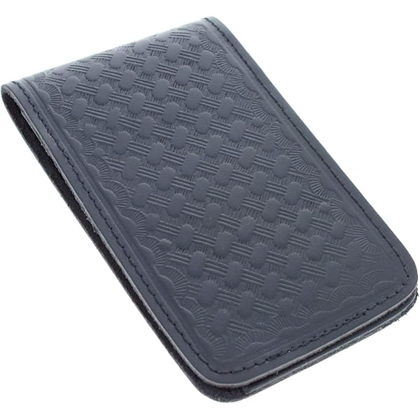 Amazon.com : D&K Black Leather Basketweave Notepad Holder