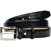 PASQUALE CUTARELLI Mens Crocodile Pattern Italian Leather Belt