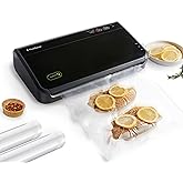 FoodSaver Vacuum Sealer Machine, Automatic Bag Detection, Sous Vide Friendly, with sealer bags, roll, handheld vacuum sealer, black