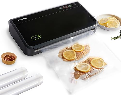 Hunting & Fishing - FoodSaver Vacuum Sealer Machine, Automatic Bag Detection, Sous Vide Friendly, with sealer bags, roll, handheld vacuum sealer, black