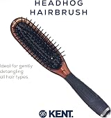 KENT Head Hog Hair Brush Gentle Detangling Fine Quill All Hair Types Rubber Grip view 3