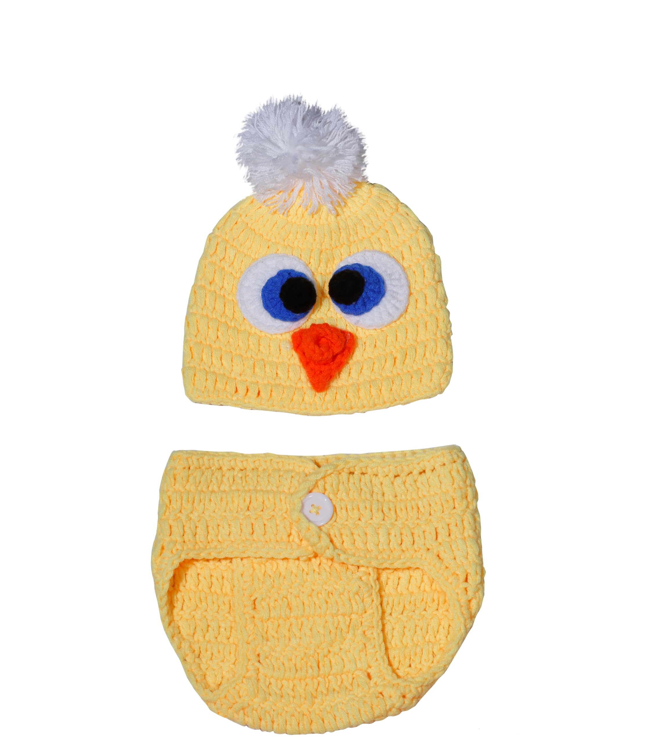 Newborn Baby Girl/Boy Crochet Knit Costume Photography Prop Outfits (Baby Chick)