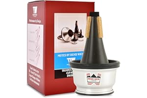 Denis Wick Adjustable Cup Mute for Trumpet or Cornet, 5531 - Hand-Spun Aluminum Mute and Adjustable Cup Position for Varied Tone - Ideal for Practice or Performance - 7.5 x 4.5 x 4.5 inches