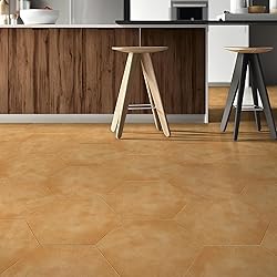 Alwayspon 24Pcs Hexagon LVT Flooring Peel and Stick