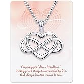 Bolelis Infinity Love Heart Necklace - Sterling Silver Infinity Heart Pendant Necklace for Women and Girlfriends Valentine's Day, Anniversary and Birthday Jewelry Gifts.