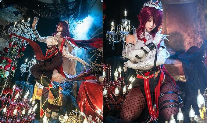 Amazon Ipara 高品质 腰飾り 頭飾り 指サック タイツ 足飾り付き 原神 Genshin げんしん Rosaria ロサリア コスプレ衣装 コスチューム 風 仮装 靴 ウィッグ 武器 追加的可能 S コスプレ 仮装 通販