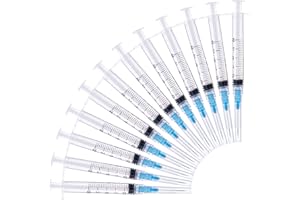 ATSUHUT Disposable 2ml Syringe with 23Ga 1.0 Inch Needle, Each Individually Wrapped Pack of 20