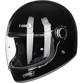 ILM Retro Full Face Motorcycle Helmet DOT Z503 | Vintage style, Pinlock compatible, fits cruisers/scooters/mopeds