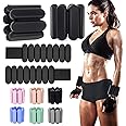 YOVKOK Adjustable Ankle Weights for Women Men,Wrist Weights set for Walking Running,1 Pair (1Lbs Each) Silicone Workout Weights for gym fitness, Jogging,yoga,pilates,strength training,physical therapy