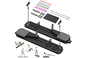 TAXRATINER Pilates Board for Home Workout, Protable Pilates Reformer Set for Core, Balance and Strength Training, 12 in 1 Multi-Purpose Pilates Reformer Machine for Women and Men