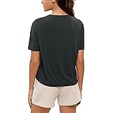 ODODOS Modal Soft Short Sleeve Shirts for Women Crew Neck Yoga Tee Casual Workout Tops