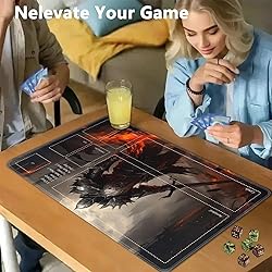 JVGFYNKL for TCG Playmat, Playmat with Zones, 24x14