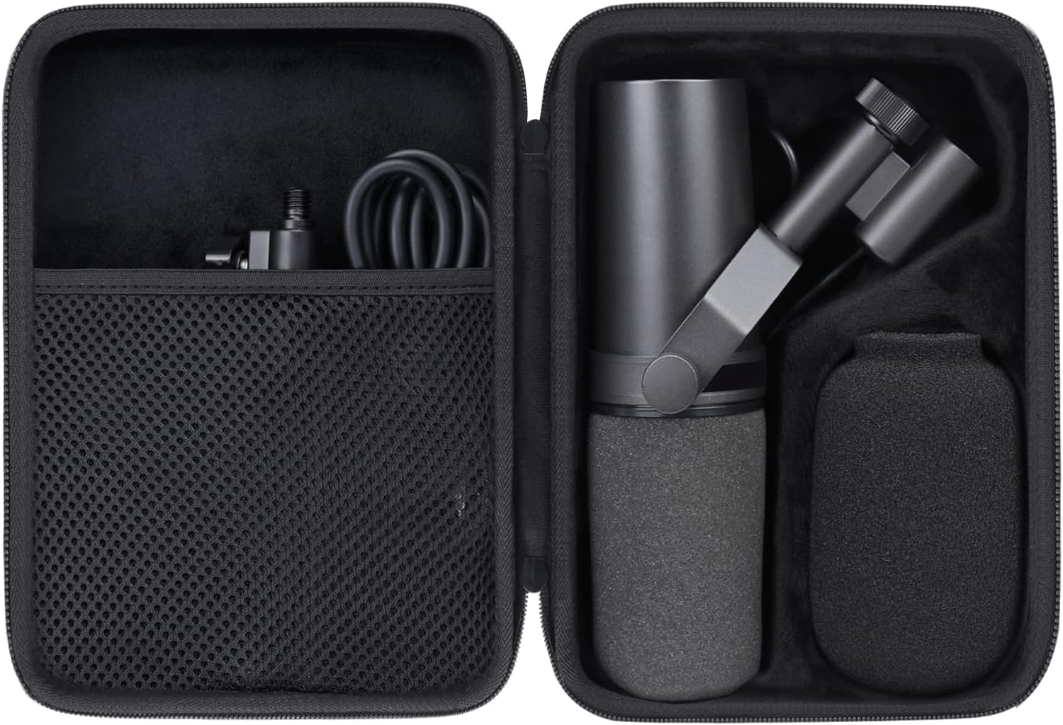 Aenllosi Hard Carrying Case for Shure Microphone SM7dB/SM7B/MV7/MV7X,Only Case (Black)