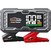 YaberAuto Car Battery Jump Starter 6000A Jump Box (10.0L Gas/9.0L Diesel) Portable Car Jump Starter Pack, 12V Battery Jumper Starter Portable, Fast Charge, 160W DC, 4-Mode Lights