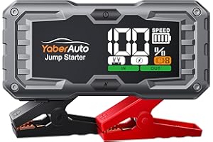 YaberAuto Car Battery Jump Starter 4500A Jump Box (10.0L Gas/9.0L Diesel) Portable Car Jump Starter Pack, 12V Battery Jumper Starter Portable, Fast Charge, 160W DC, 4-Mode Lights
